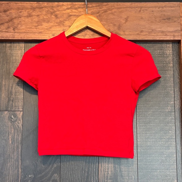 Abercrombie & Fitch Essentials Red Baby Tee - Picture 2 of 3